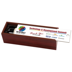 ROSEWOOD SINGLE WINE BOX WITH FULLCOLOR LID