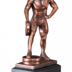 Resin Sculpture Male Bar In Hand Trophy