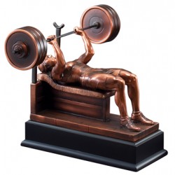 Resin Sculpture Female  Bench Press Trophy