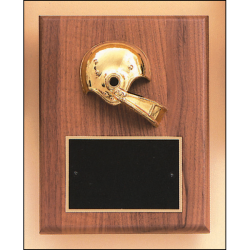 Football casting solid walnut plaque