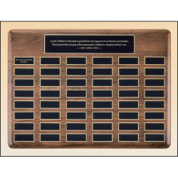 Solid American walnut Airflyte perpetual plaque with extra large plates